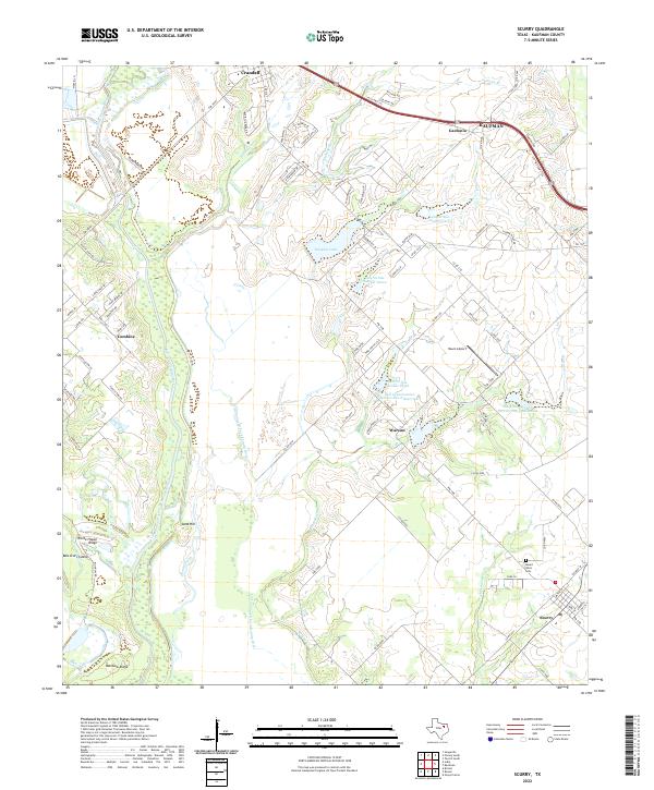 Scurry, TX — USGS 7.5-minute topo (2022)