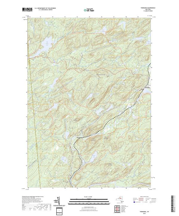 Thendara, NY — USGS 7.5-minute topo (2023)