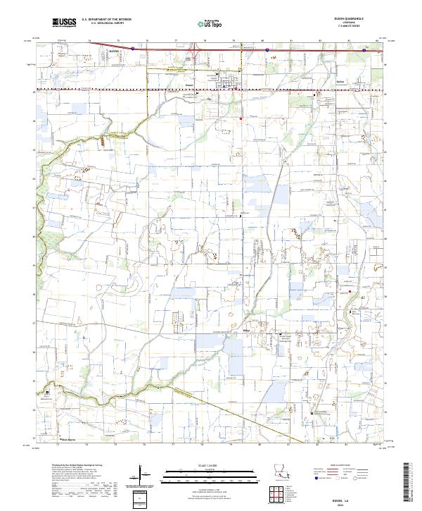 Duson, LA — USGS 7.5-minute topo (2024)