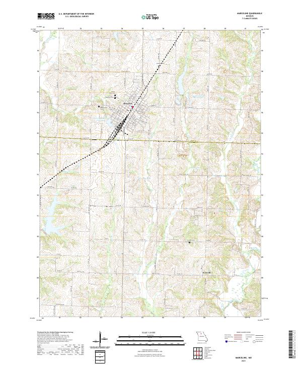 Marceline, MO — USGS 7.5-minute topo (2021)