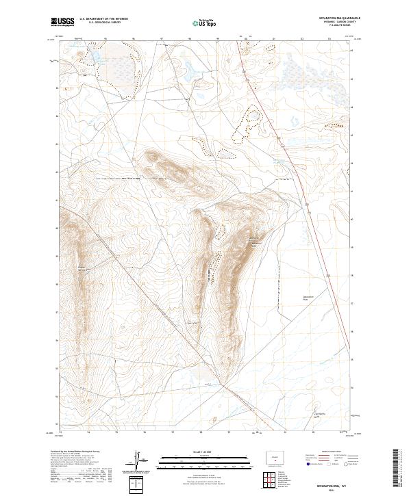 Separation Rim, WY — USGS 7.5-minute topo (2021)