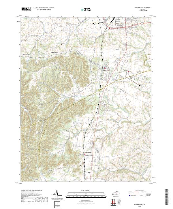 Junction City, KY — USGS 7.5-minute topo (2022)