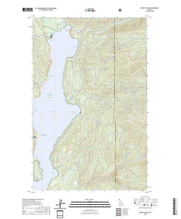 Priest Lake NE, ID — USGS 7.5-minute topo (2024)