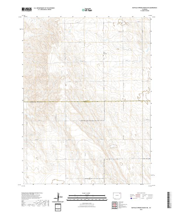 Buffalo Springs Ranch NE, CO — USGS 7.5-minute topo (2022)