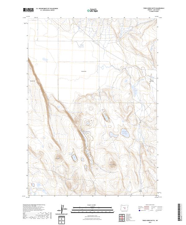 Tired Horse Butte, OR — USGS 7.5-minute topo (2023)
