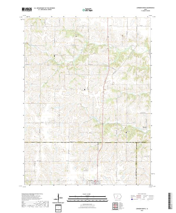 Lorimor North, IA — USGS 7.5-minute topo (2022)