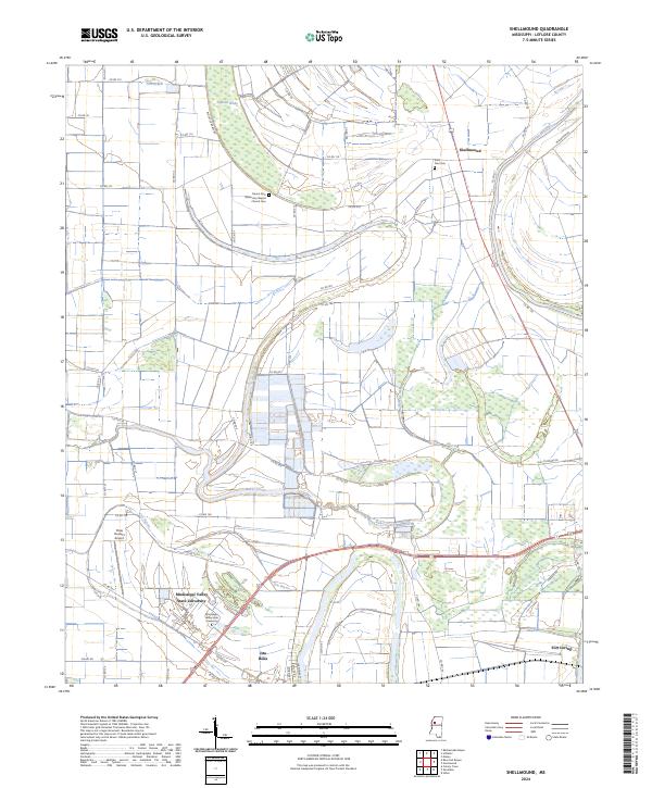 Shellmound, MS — USGS 7.5-minute topo (2024)