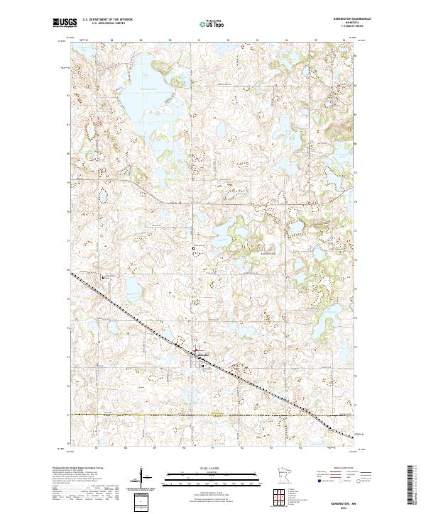 Kensington, MN — USGS 7.5-minute topo (2022)