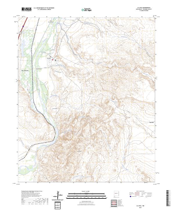 La Joya, NM — USGS 7.5-minute topo (2023)