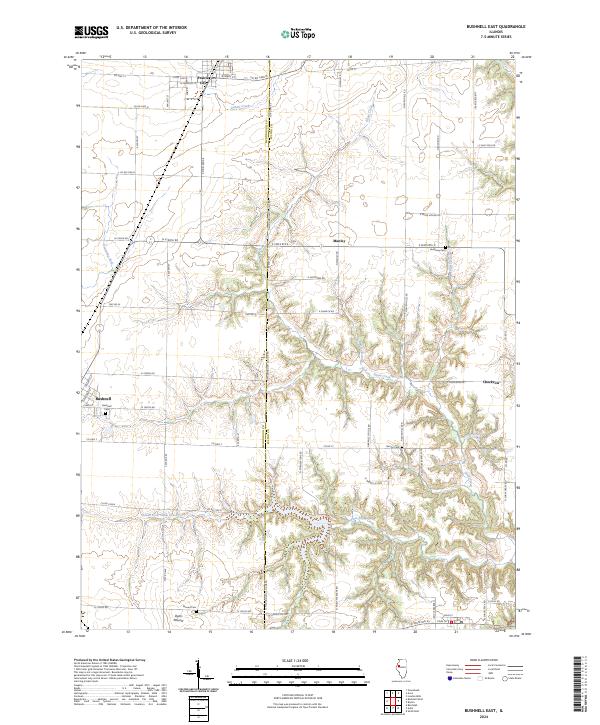 Bushnell East, IL — USGS 7.5-minute topo (2024)