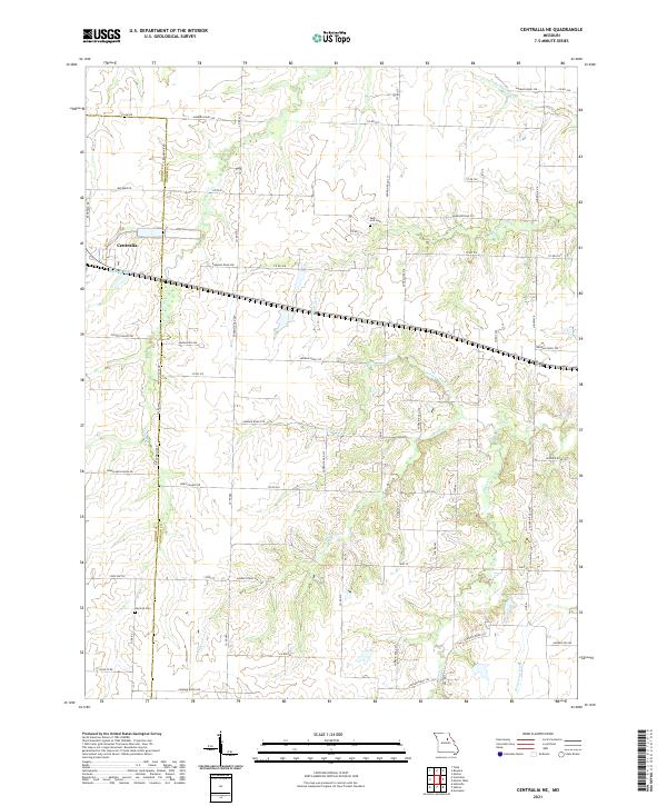 Centralia NE, MO — USGS 7.5-minute topo (2021)