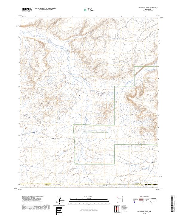 Kin Klizhin Ruins, NM — USGS 7.5-minute topo (2023)