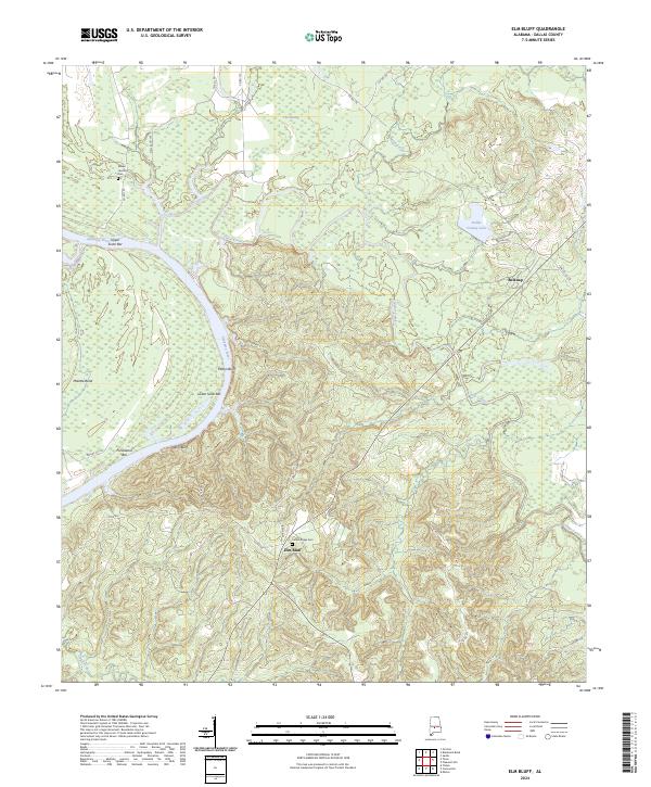 Elm Bluff, AL — USGS 7.5-minute topo (2024)