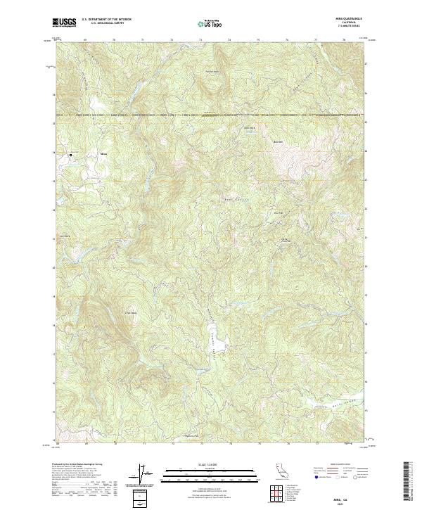 Mina, CA — USGS 7.5-minute topo (2021)
