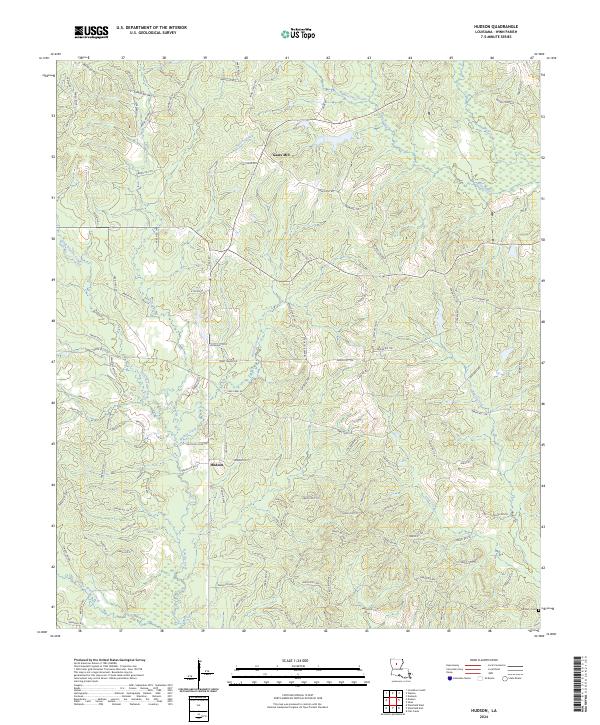 Hudson, LA — USGS 7.5-minute topo (2024)