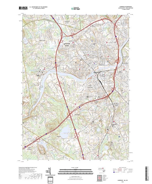 Lawrence, MA-NH — USGS 7.5-minute topo (2024)