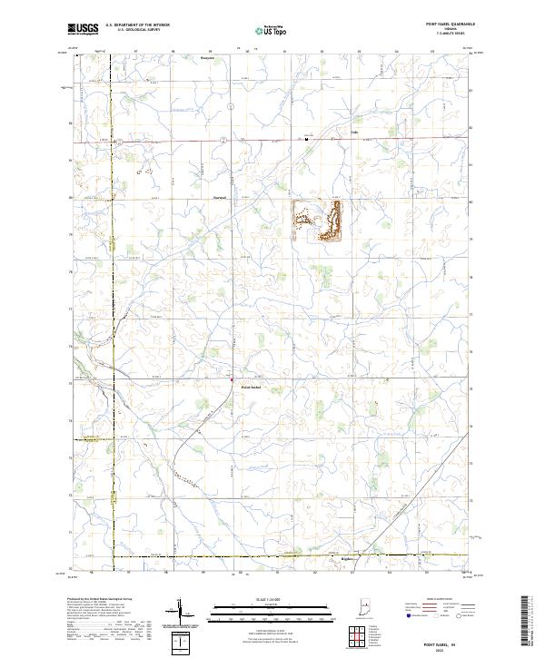 Point Isabel, IN — USGS 7.5-minute topo (2022)