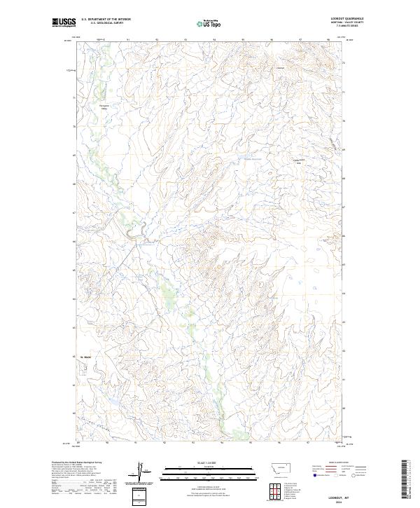 Lookout, MT — USGS 7.5-minute topo (2024)