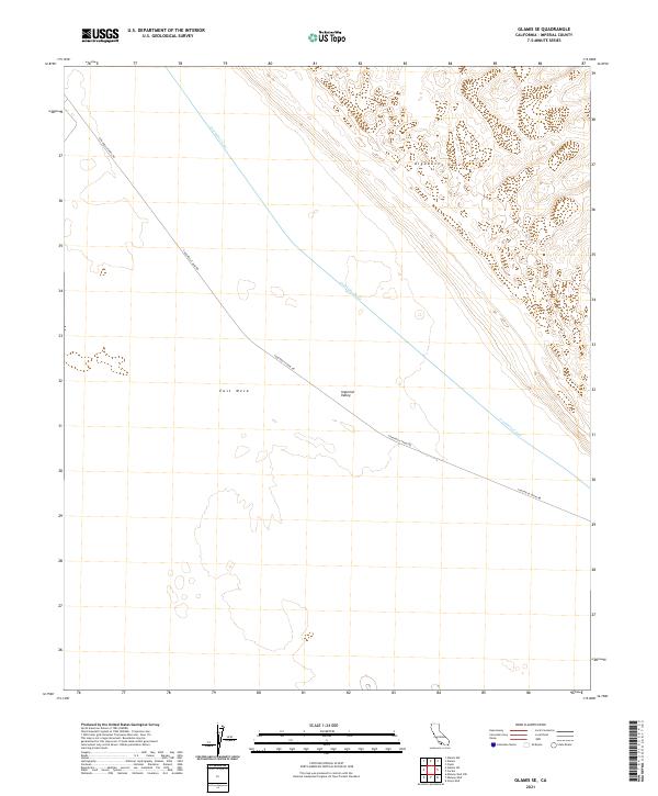 Glamis SE, CA — USGS 7.5-minute topo (2021)