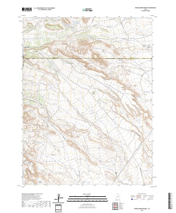 Poison Spring Bench, UT — USGS 7.5-minute topo (2023)