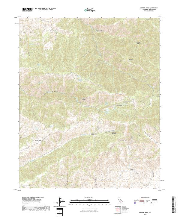 Winters Ridge, CA — USGS 7.5-minute topo (2022)