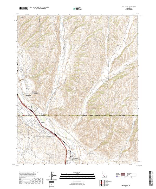 San Miguel, CA — USGS 7.5-minute topo (2021)