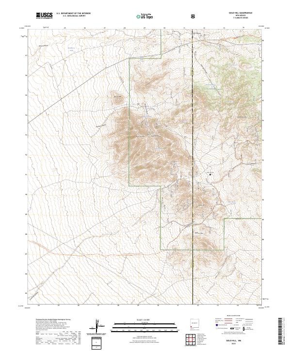 Gold Hill, NM — USGS 7.5-minute topo (2023)