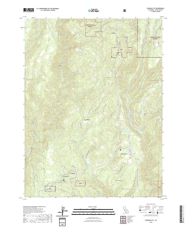 Stirling City, CA — USGS 7.5-minute topo (2022)