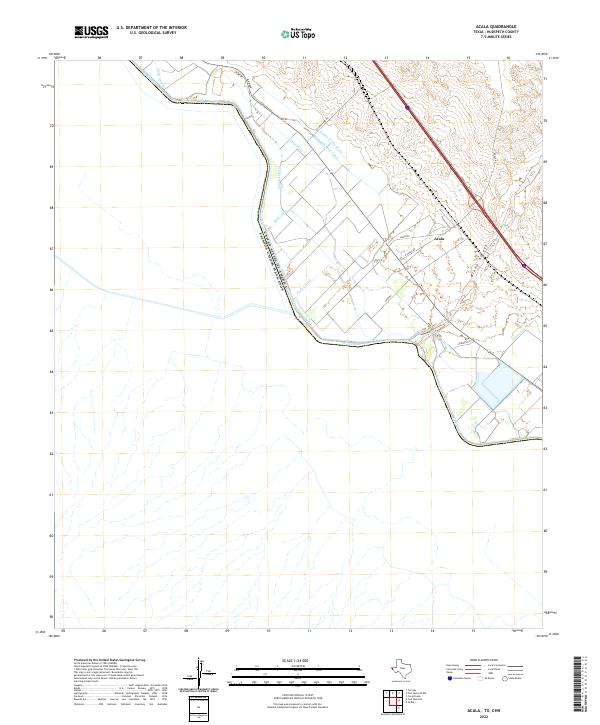 Acala, TX,CHH, US — USGS 7.5-minute topo (2022)