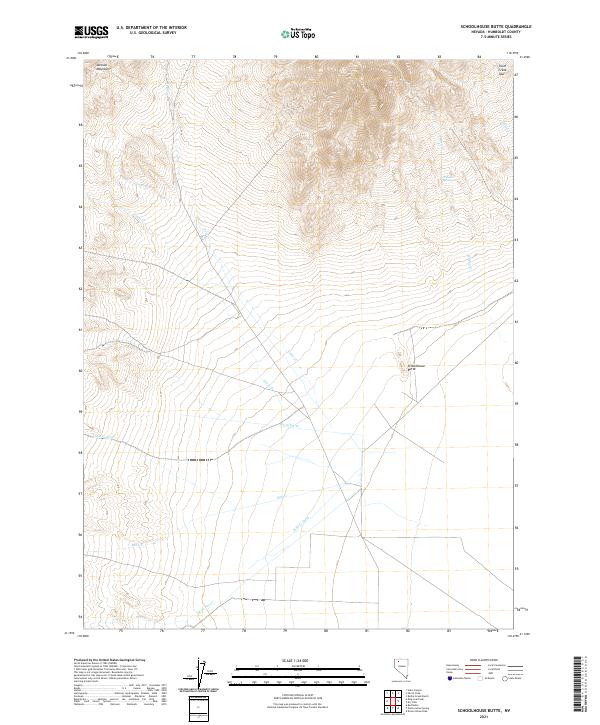 Schoolhouse Butte, NV — USGS 7.5-minute topo (2021)