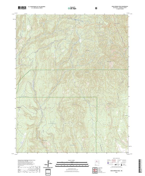 Bear Springs Peak, NM — USGS 7.5-minute topo (2023)