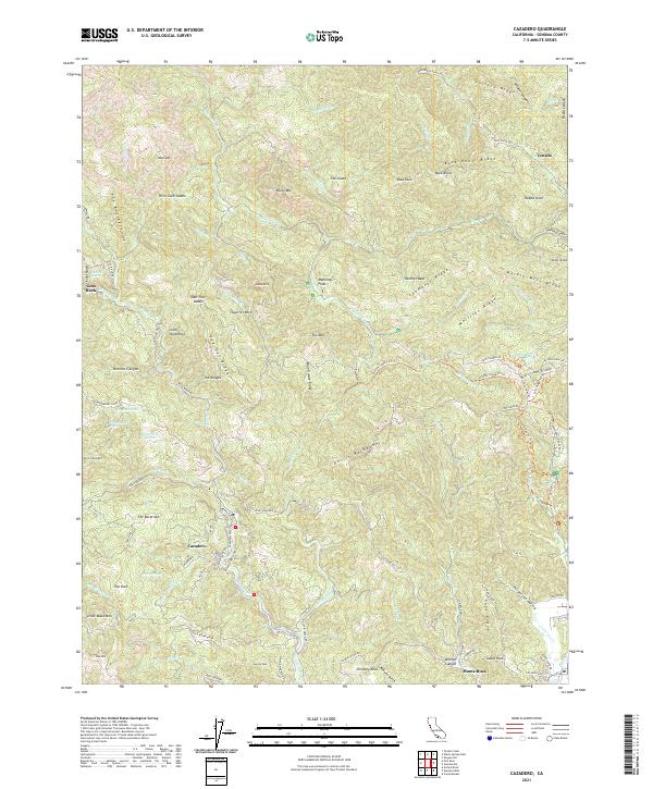 Cazadero, CA — USGS 7.5-minute topo (2021)