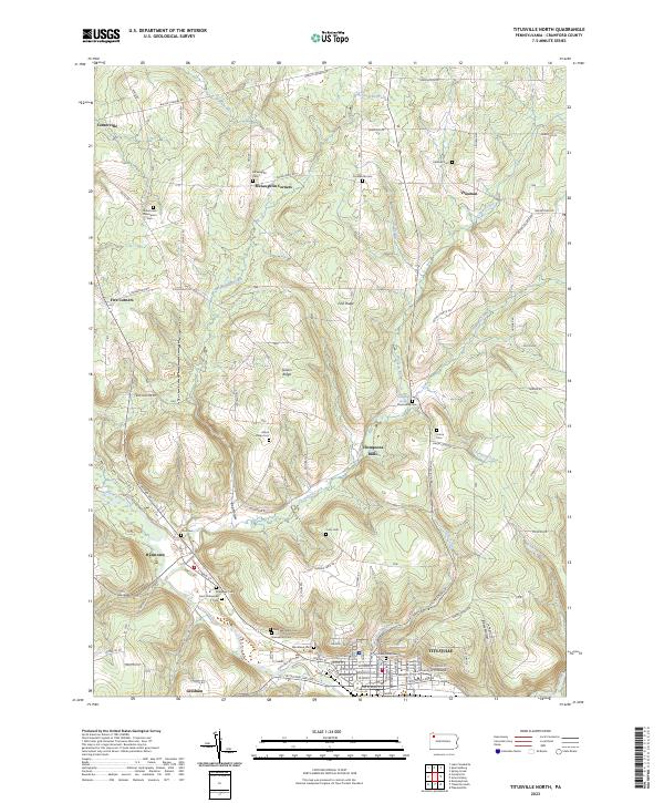 Titusville North, PA — USGS 7.5-minute topo (2023)