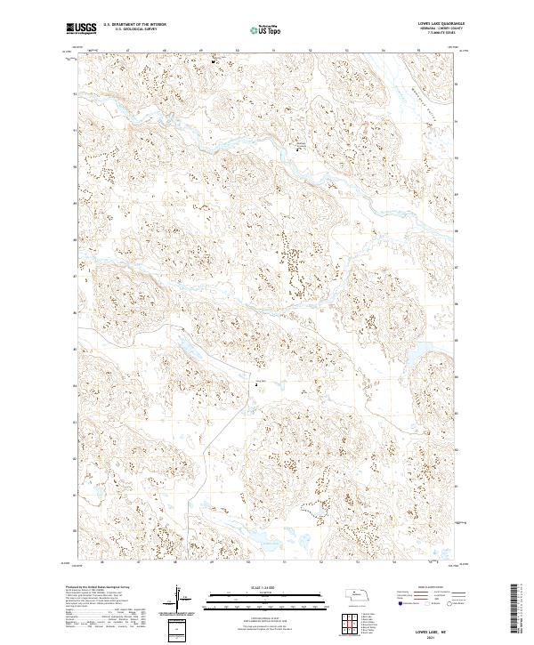 Lowes Lake, NE — USGS 7.5-minute topo (2021)