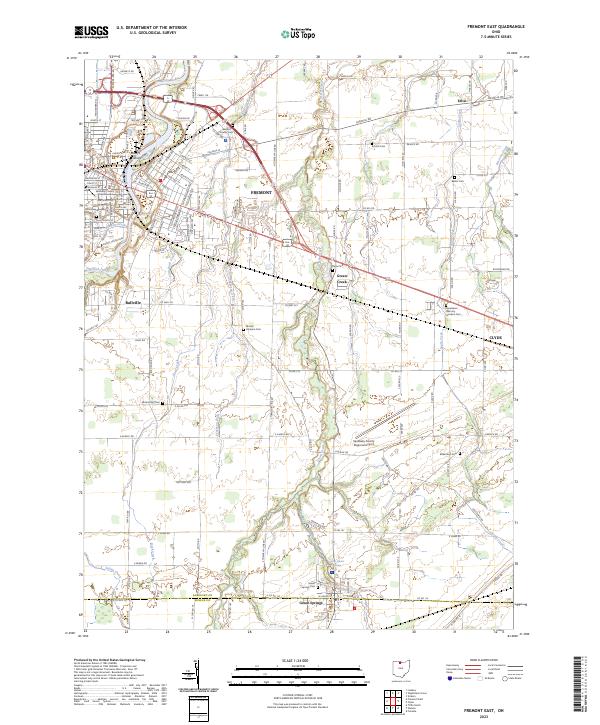 Fremont East, OH — USGS 7.5-minute topo (2023)