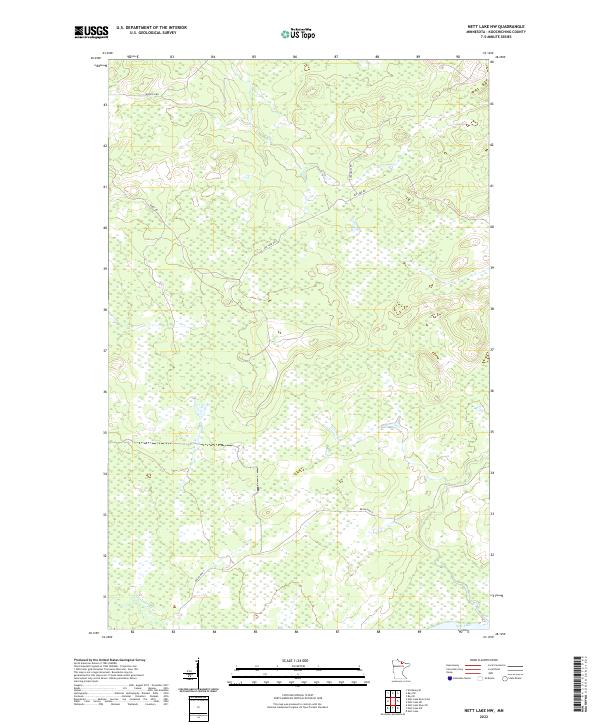 Nett Lake NW, MN — USGS 7.5-minute topo (2022)