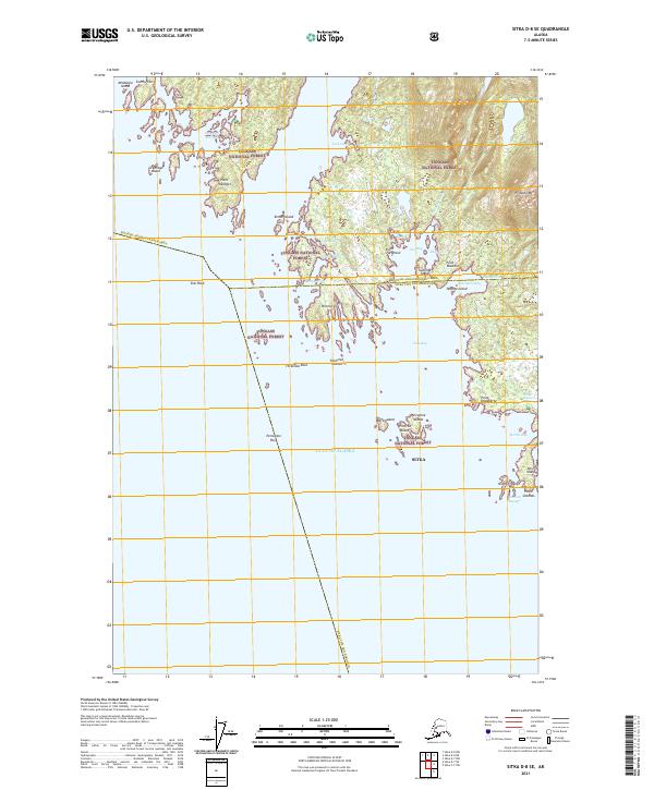 Sitka D-8 SE, AK — USGS 7.5-minute topo (2021)