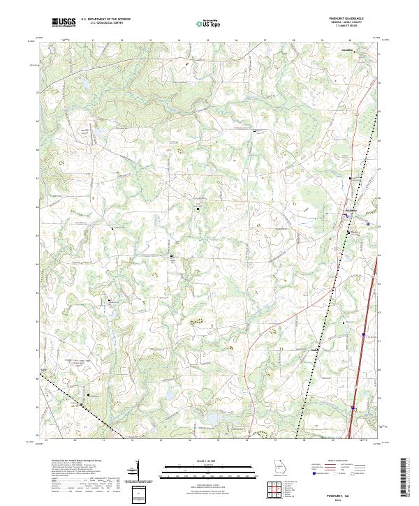 Pinehurst, GA — USGS 7.5-minute topo (2024)