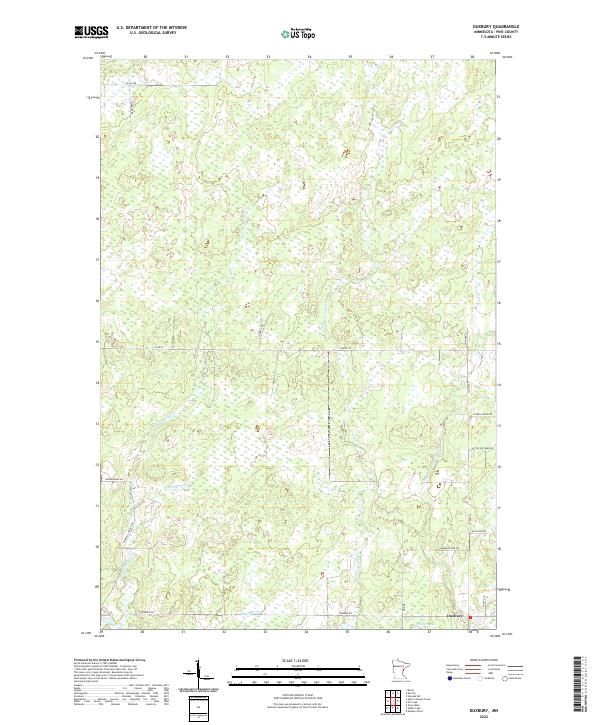 Duxbury, MN — USGS 7.5-minute topo (2022)