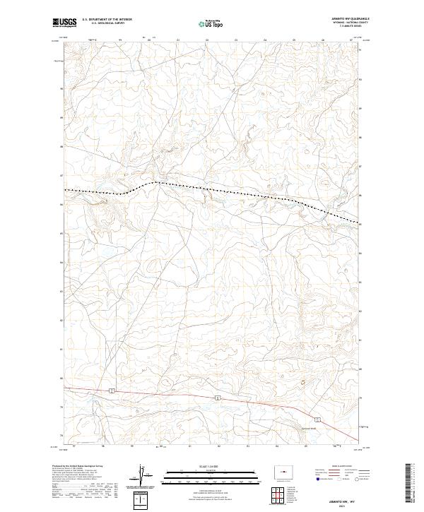 Arminto NW, WY — USGS 7.5-minute topo (2021)