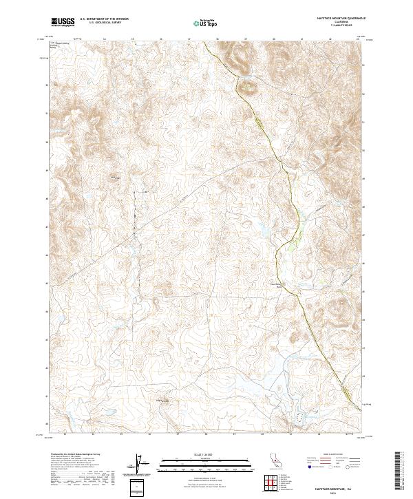 Haystack Mountain, CA — USGS 7.5-minute topo (2021)