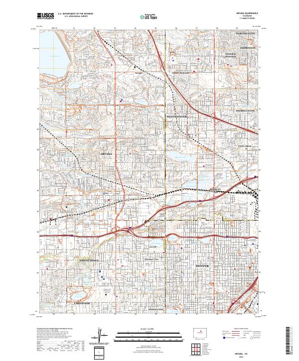 Arvada, CO — USGS 7.5-minute topo (2022)