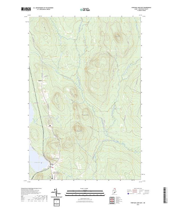 Portage Lake East, ME — USGS 7.5-minute topo (2024)