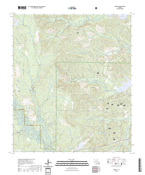 Jericho, LA — USGS 7.5-minute topo (2024)