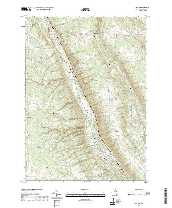 Holland, NY — USGS 7.5-minute topo (2023)