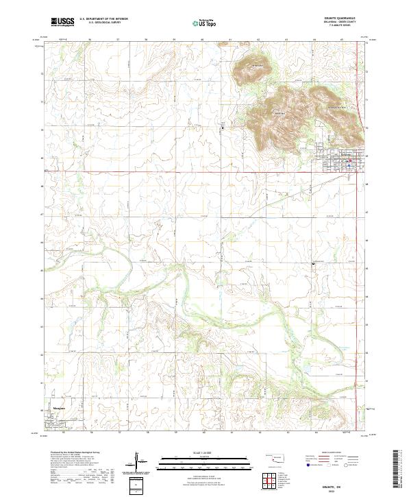 Granite, OK — USGS 7.5-minute topo (2022)
