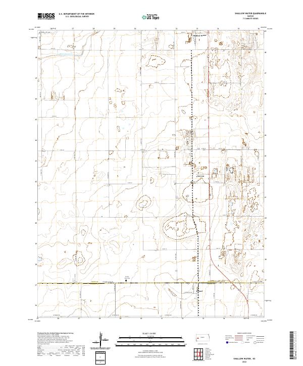 Shallow Water, KS — USGS 7.5-minute topo (2022)