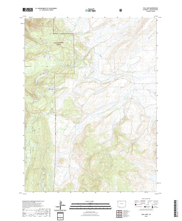 Teal Lake, CO — USGS 7.5-minute topo (2022)