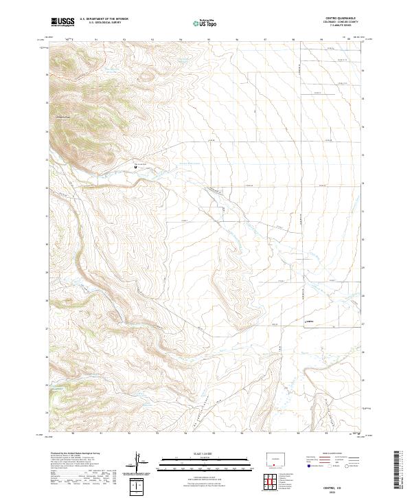 Centro, CO — USGS 7.5-minute topo (2022)