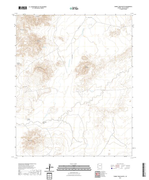 Turkey Track Butte, AZ — USGS 7.5-minute topo (2021)